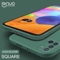 Lenuo Luxury Original Square Liquid ซิลิโคนโทรศัพท์กรณีสำหรับ Samsung Galaxy A53 A73 A32 5G A12 A13 A42 A22 A52 A52s A72 A31 A51 A71 4G A02 A02S M02S บางกลับนุ่ม Candy ปลอก