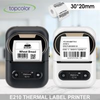 Mini Adhesive Label Maker Machine E210 Portable Label Printer Wireless Thermal Printer Support Russian Spanish French Italian Fax Paper Rolls