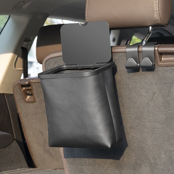 hot-dt-car-trash-can-bin-accessories-organizer-garbage-cars-storage-pockets-closeable-outer-skin