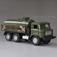 A1:43โมเดลของเล่นโซเวียต GAZ-66เรือบรรทุกน้ำมันรถบรรทุกเบนซินดึงกลับจำลองขนาดเล็กด้วยเสียงและ LightM