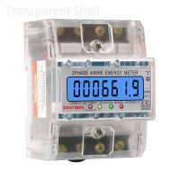 SINOTIMER DTS6619 380V ราง Din อิเล็กทรอนิกส์ใช้พลังงานเครื่องวัดพลังงาน3เฟส4สาย100A มาตรวัดกิโลวัตต์ไฟฟ้าดิจิตอลอัจฉริยะ AC 50Hz 60Hz ไฟแบ็กไลท์ LCD