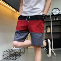 COD SDFERTREWWE [YoHomie] Mens Shorts Soft Korean Casual Big Pants Breeches Beach Summer Splice Color Short