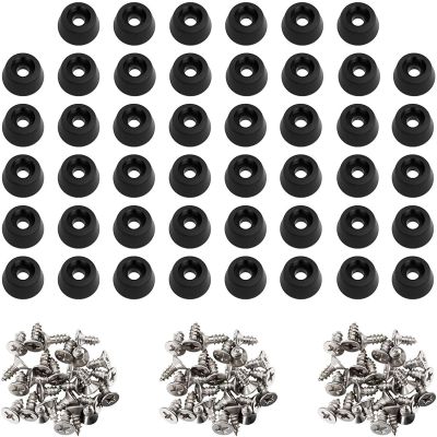 ✗◙ 120 Pcs Soft Cutting Board Rubber Feet with Stainless Steel Screws 0.28 x 0.59 for Furniture Electronics and Appliances