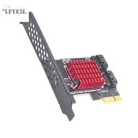 LFYE5L JMS582 อุปกรณ์สำหรับคอมพิวเตอร์ พอร์ต SATA สองพอร์ต SATA 3 III 3.0 6Gbps การ์ด PCI-E แผงควบคุมบอร์ด 1X 4X 8X 16X การ์ดขยายขยาย PCI Express เป็น SATA PCI-E ไปยัง SATA 3.0 อะแดปเตอร์ขยาย