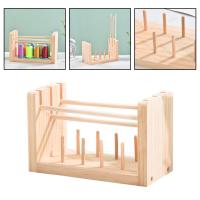 Ribbons Sewing Quilting Accs DIY Multifunctional Yarn Holder Wooden Spools Holder Beech Thread Rack Organizer