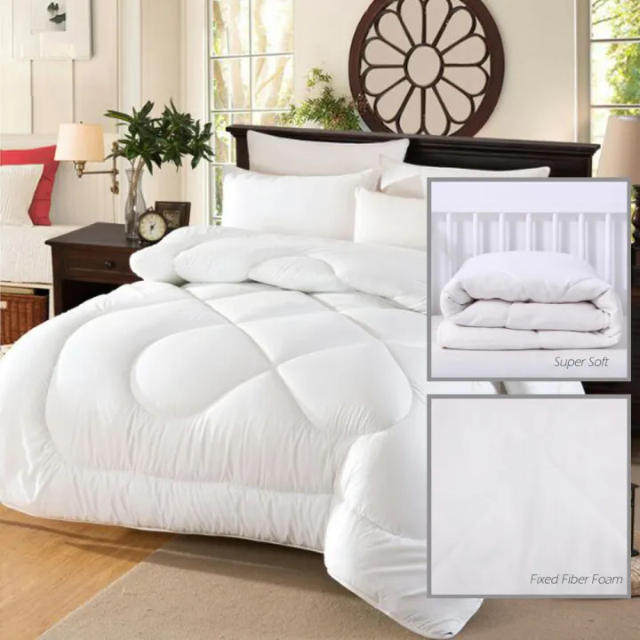 PAYAGIS Plain White Comforter/Duvet Filler Bed Comforter King Size 2mx2