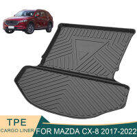 สำหรับ Mazda CX-8 KG 2017-2022 Auto Car Cargo Liner All-Weather TPE Non-Slip Trunk Mats Boot ถาดพรมอุปกรณ์ตกแต่งภายใน