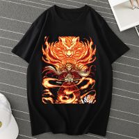 เสื้อยืดคอกลมAnime Demon Slayer เสื้อยืดฤดูร้อนแฟชั่นสำหรับผู้หญิงเสื้อยืด Kyojuro Rengoku Kimetsu ไม่มี Yaiba Tee เสื้อเสื้อเชิ้ต Anime Y2k Tops เสื้อผ้าS-5XL S-5XL