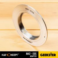 K&amp;F M42-EOS EF Adapter แปลงเลนส์เมาส์ M42 เพื่อเอามาใส่กล้อง Canon DSLR EF / EF-S / EOS ( Lens mount adapter Mount M42 For EOS / EF ) ( เมาท์แปลง อแดปเตอร์ ) ( M42-EOS / M42-EF ) ( M42 EOS / M42 EF ) ( Geekster )