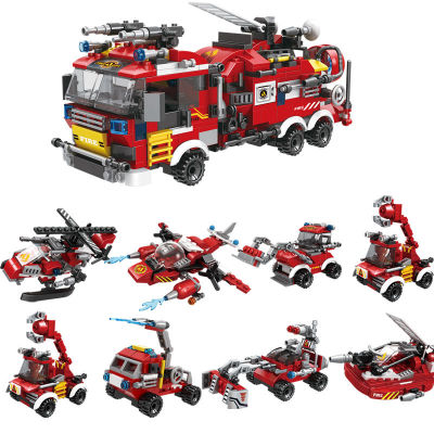 ชุดเลโก้รถดับเพลิง เลโก้ตัวต่อ มี่ทั้งหมด 8 แบบ ของเล่น ของเล่นเด็ก สินค้าพร้อมส่ง