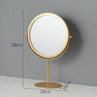 Makeup Mirror Single Side Rhombus Wrought Iron Mirror Wanity Mirror Desktop Rotating Vanity Nordic Style Mirrors