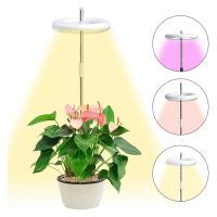 Grow Lights for Indoor Plants, Full Spectrum LED Plant Grow Light, Height Adjustable Grow Lamp 3 Colors Halo