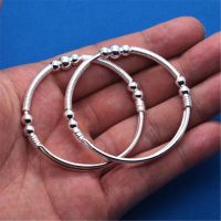 999 sterling silver bracelet round bead sent men and women baby infant children anklet fine bracelets