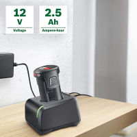 แบตเตอรี่เครื่องดูดฝุ่นไร้สาย Bosch 2.5Ah 12V,แบตเตอรี่ Easybattery สำหรับบ้านและสวน