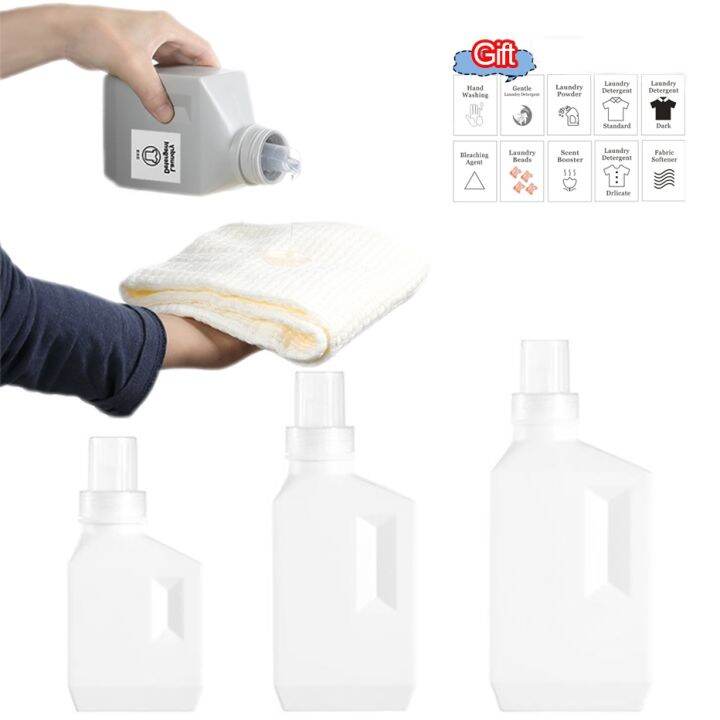 Refillable Laundry Bottle with Label Empty Liquid Container for