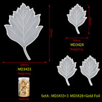 TC116 4PCS 3D Maple Leaf Resin Mold Silicone Resin Mold Casting Coaster Silicone Molds Maple Leaf Epoxy Resin Molds DIY