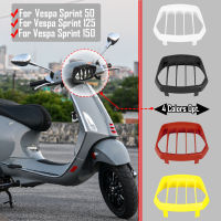 Ultrasupplier สำหรับ Vespa Sprint 50/125/150 2016-2022 2021 2020 2019 2018 2017ไฟหน้ารถจักรยานยนต์ Bezel อุปกรณ์ตัดแต่ง Protector ด้านหน้าย่าง Grille ตาข่าย