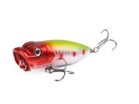 1pcs Fishing Lures Topwater Popper Bait 6.5cm/12g Hard Bait Artificial Wobblers Plastic Fishing Tackle with 6 Hooks