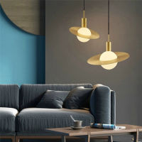 Retro Pendant lights DinningBed Room Metal Vintage Pendant Lighting LED bulbs Hanging Light Gold Lampshade Loft Pendant light