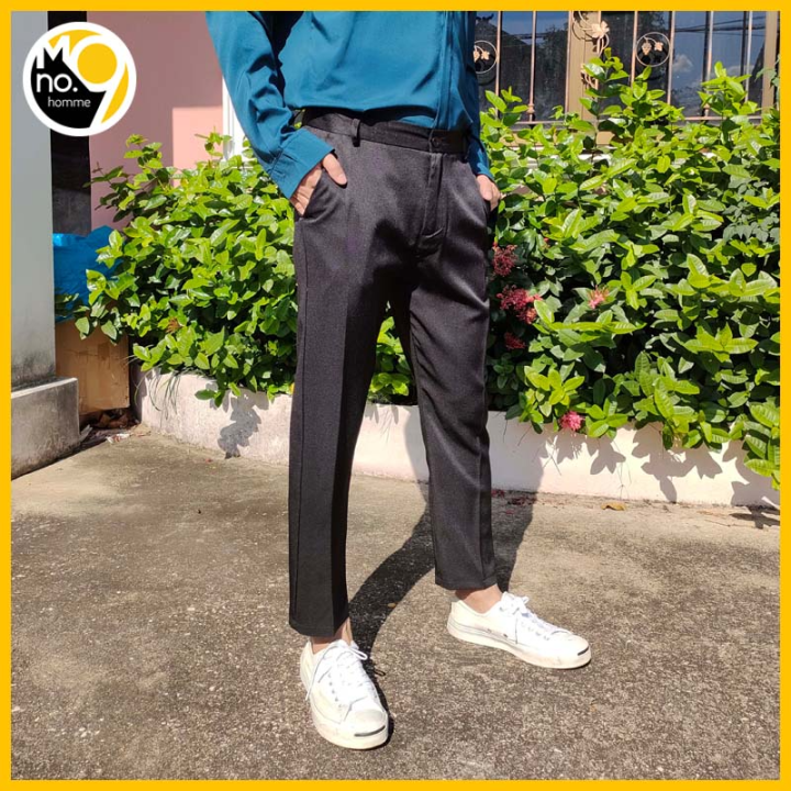 พร้อมส่ง-fashion-slacks-pants-men-x201-กางเกงผู้ชาย-กางเกงสแล็คชาย-กางเกง5ส่วนชาย-กางเกงเกาหลีชาย-กางเกง-ชาย-ผ้าฝ้ายยืด-กางเกงขายาวชาย