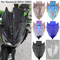 กระจกบังลมกระจกรถยนต์กันลม Z250สำหรับ Kawasaki Ninja Z300 Z 250 300 2013-2019อุปกรณ์มอเตอร์ไซค์