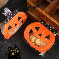 SGFGFGDF ฟักทองฮาโลวีน ถังฟักทอง halloween accessories แบบพกพา DIY วันฮาโลวีน ถุงกระดาษ ผี กล่องขนม อุปกรณ์ปาร์ตี้ กล่องโปรดปราน กล่องของขวัญ