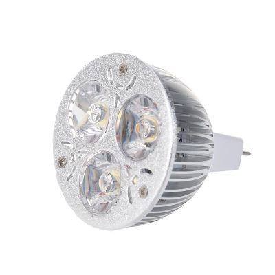 3W 12-24V MR16 Warm White 3 LED Light Spotlight Lamp Bulb only