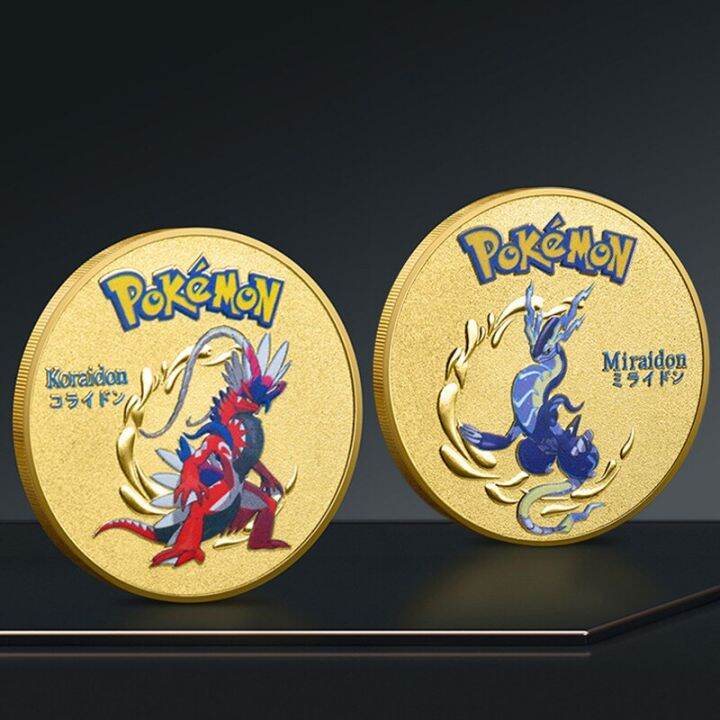 ชุดเหรียญเงินโปเกมอนสีทอง-mewtwo-charizard-pikachu-การ์ดอะนิเมะสีแดงเข้มเหรียญตราที่ระลึกเกมบัตรของขวัญ-pokeball