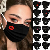 50pc Black Disposable For Protection Face s Animals Cat Pattern 3-layer Anti-Dust Masques Decoration