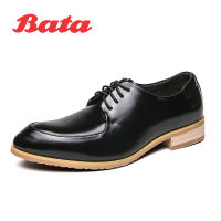 Bata รองเท้ารองเท้าหนังส้นรองเท้าหนังหัวแหลมรองเท้าหนังผู้ชาย,ไซส์ใหญ่45 46รองเท้าทางการใส่สบาย