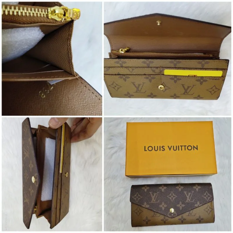 61738 LV 2 folds womans long wallet(With box)