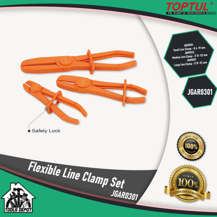 TOPTUL JGAR0301 FLEXIBLE LINE CLAMP SET Lazada PH