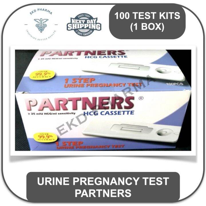 COD Urine Pregnancy Test PARTNERS HCG Cassette 1 box [100 test kits