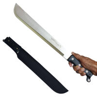 มีดใบตาย มีดมาเชเต้ Machete ขนาด 21.3 นิ้ว (54 ซม.) สีเงินพร้อมซองไนล่อนสำหรับเก็บมีด