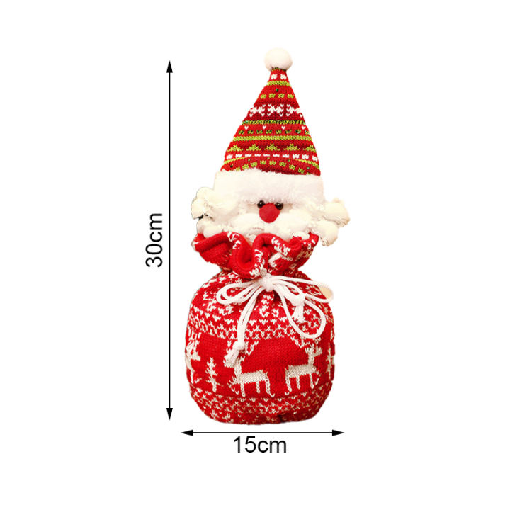 abl-ของขวัญใหม่คริสต์มาส2024ถักเชือกรูดขนมกระเป๋าทรงแอปเปิ้ล
