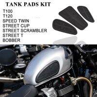 △ Motorcycle Side Fuel Knee Tank Pad Rubber Stickers FOR Street Twin/Scrambler/Cup 900 2020 2019 2018 2017 2016