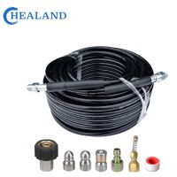 【hot】◘✒  15M/50Ft Pressure Washer Hose for Gun Snow Foam Lance with Washing Nozzle Drain Pipe Cleaning Sewer Jetter