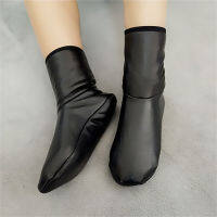 Winter Thermal PU Leather Plus Velvet Slipper Socks For Women Soft Wool Boots Floor Socks chaussette antiderapante enfant