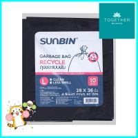 ถุงขยะหนา SUNBIN 28X36 นิ้ว 10 ใบ สีดำTHICK GARBAGE BAGS SUNBIN 28X36IN BLACK 10PCS **มีบริการชำระเงินปลายทาง**