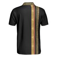 T-shirt 2023 NEW Black Polo with Baroque Pattern, Elegant And Fashionable, Suitable for Men cheap