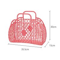 【YF】 Large Bathroom Laundry Basket Foldable Mesh Portable Plastic Assemble The Wash Reusable shopping