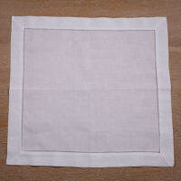 N002-20 : 12 Pieces White 55 Linen 45 Cotton 20" x 20" Ladder Hemstitch Cloth Dinner Napkins