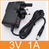 New 3V 1A Switching Power Supply adapter 100-240V AC DC 5.5mm x 2.1mm UK plug US EU UK selectable plugs