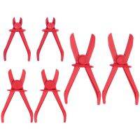 6 Pack Hose Clamp Pliers,Line Clamps Pinch Pliers for Brake Hoses, Fuel Hoses,Gas Lines,Coolant Hoses,Radiator Hoses,Red