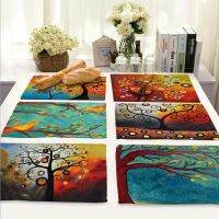 【CW】 tree placemat Fabric coaster Table decoration mat Posavasos Manteles individuales Onderzetters H242