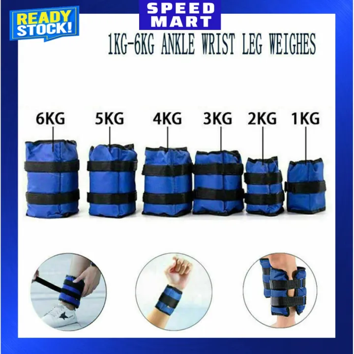 【COD】1KG 2KG 3KG Power Gym Pair Of Ankle Wrist Weights (Velcro Locks