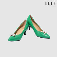 ELLE SHOES รองเท้าส้นเข็ม LAMB SKIN COMFY  COLLECTION  สีเขียว  ELB002