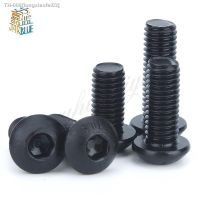 ▽ Free shipping 100PCS M5 series 10.9 round head hex socket screws M5x6/8/10/12-50mm the mushroom head high strength