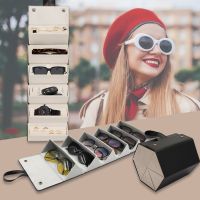 Sunglasses Organizer Portable Glasses Case Multiple Pairs Eyeglasses Storage Box Hanging Eyewear Holder for Home Travel