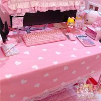 【small stationery】    PinkStrawberry Tablecloth พร้อม TasselRectangle Dustproof Table Cover ForBBQMantel Mesa